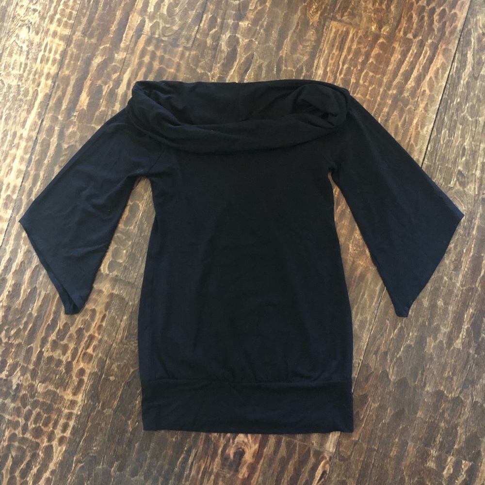 Black Arden B. Top with 3/4 Sleeves - Size M (EUC)